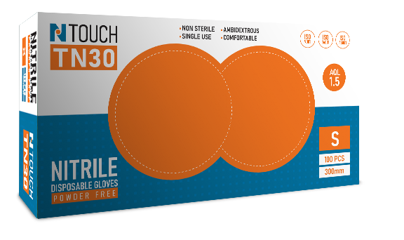 Перчатки нитриловые в диспенсере NTouch TN30 NPro для лабораторий IBC Nanotex