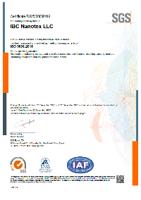 Аккредитованный сертификат ISO 9001:2015