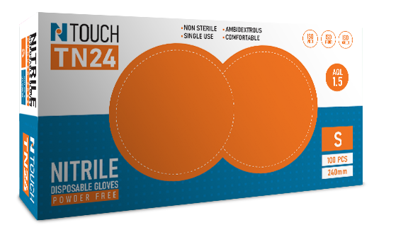 Перчатки нитриловые в диспенсере NTouch TN24 NPro для лабораторий IBC Nanotex