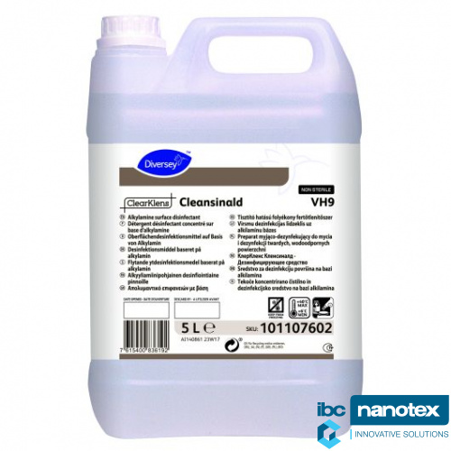 Дезинфектант на базе аммониевых соединений ClearKlens Cleansinald (5 литров) для чистых помещений IBC Nanotex