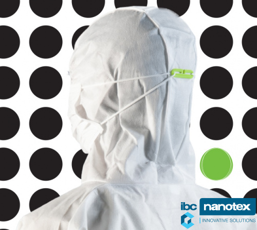 Mаска лицевая одноразовая на резинках Isofield Peta 230 для чистых помещений IBC Nanotex
