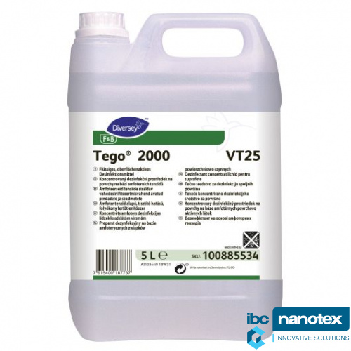 Дезинфектант амфотерный Tego 2000 (5 литров) для чистых помещений IBC Nanotex