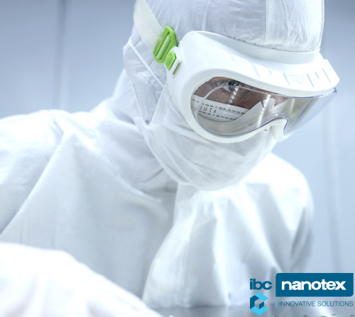 Mаска лицевая одноразовая на резинках Isofield Peta 230 для чистых помещений IBC Nanotex