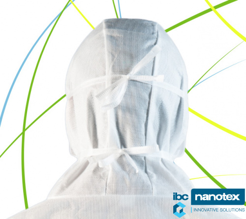 Mаска лицевая одноразовая на завязках Isofield Zetta 230 для чистых помещений IBC Nanotex