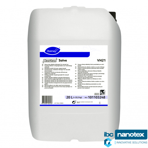 Щелочное пенное средство для ручной мойки ClearKlens Solve (20 литров) для чистых помещений IBC Nanotex