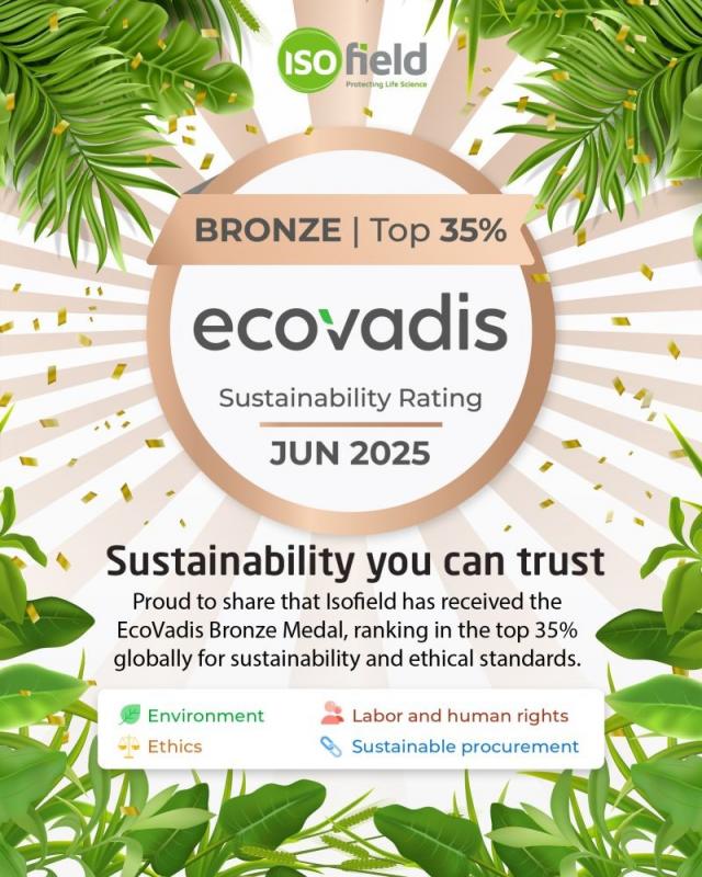 Isofield расширяет соответствие стандартам безопасности пищевых продуктов и получает бронзовую медаль EcoVadis