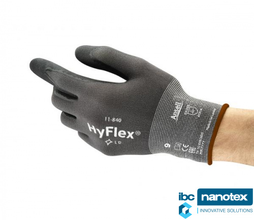 Перчатки рабочие HyFlex 11-840 Ansell рабочие IBC Nanotex