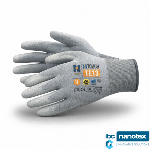 Перчатки трикотажные антистатические с покрытием TE13 Npro Ntouch