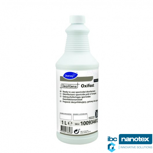 Спороцидное дезинфицирующее средство ClearKlens Oxifast 1л  для чистых помещений IBC Nanotex