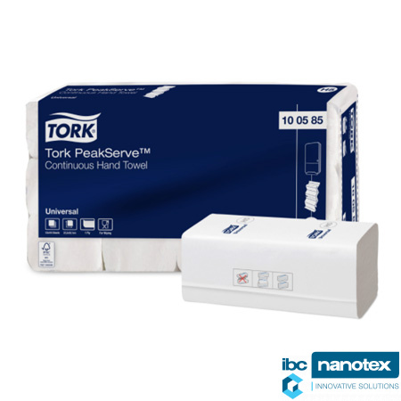 Tork PeakServe® листовые полотенца с непрерывной подачей, Universal, белый, 410 листов, 1 слой, Германия