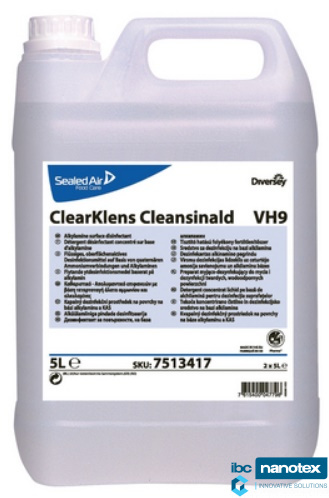Средство дезинфицирующее ClearKlens Cleansinald 5л для чистых помещений IBC Nanotex