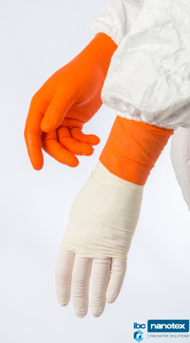 Перчатки нитрил/неопрен нестерильные Shield Orange Nitrile 300 DI SHIELD Scientific B.V. чистые помещения IBC Nanotex